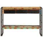 Vidaxl table console 110x30x76 cm bois massif de r�cup�ration