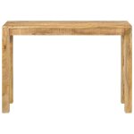 Vidaxl table console 110x35x76 cm bois de manguier brut