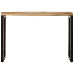 Vidaxl table console 110x35x76 cm bois de manguier massif brut