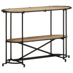 Vidaxl table console 110x42x76 cm bois massif de manguier brut