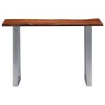 Vidaxl table console 115x35x76 cm bois d'acacia massif et fer