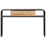 Vidaxl table console 118 x 30 x 75 cm bois de manguier massif