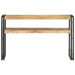 Vidaxl table console 120x30x75 cm bois de manguier brut