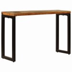 Vidaxl table console 120x35x76 cm bois de rcupration solide et acier