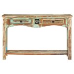 Vidaxl table console 120x40x75 cm bois solide de rcupration