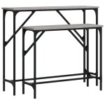 Vidaxl tables console 2 pcs sonoma gris bois d'ing�nierie