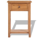 Vidaxl table console 50 x 32 x 75 cm bois de ch�ne massif