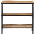 Vidaxl table console 70x35x70 cm bois de manguier massif brut