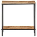 Vidaxl table console 70x35x70 cm bois de manguier massif brut
