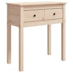 Vidaxl table console 70x35x75 cm bois massif de pin