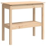 Vidaxl table console 80x40x75 cm bois massif de pin