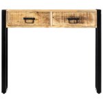 Vidaxl table console 90 x 30 x 75 cm bois de manguier massif