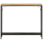 Vidaxl table console 90x30x75 cm bois de manguier massif brut et fer