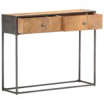 Vidaxl table console 90x30x75 cm bois de rcupration massif