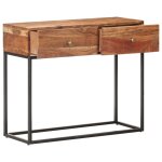 Vidaxl table console 90x35x75 cm bois d'acacia brut