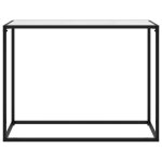 Vidaxl table console blanc 100x35x75 cm verre tremp