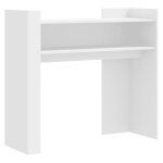 Vidaxl table console blanc 100x35x90 cm bois d?ingnierie