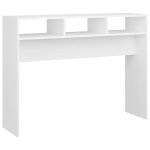 Vidaxl table console blanc 105x30x80 cm bois d'ing�nierie