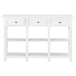 Vidaxl table console blanc 110 x 30 x 76 cm bois d'ingénierie Vidaxl table console blanc 110 x 30 x 76 cm bois d'ingénierie