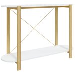 Vidaxl table console blanc 110x38x75 cm bois d'ingénierie Vidaxl table console blanc 110x38x75 cm bois d'ingénierie