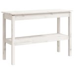 Vidaxl table console blanc 110x40x75 cm bois de pin solide