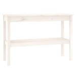 Vidaxl table console blanc 110x40x75 cm bois de pin solide