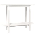 Vidaxl table console blanc 110x40x80 cm bois massif de pin