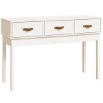 Vidaxl table console blanc 114x40x75 cm bois massif de pin Vidaxl table console blanc 114x40x75 cm bois massif de pin