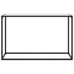 Vidaxl table console blanc 120x35x75 cm verre tremp