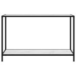 Vidaxl table console blanc 120x35x75 cm verre tremp