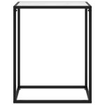 Vidaxl table console blanc 60x35x75 cm verre tremp
