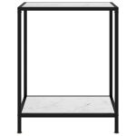 Vidaxl table console blanc 60x35x75 cm verre tremp
