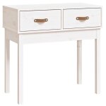 Vidaxl table console blanc 76, 5x40x75 cm bois massif de pin Vidaxl table console blanc 76, 5x40x75 cm bois massif de pin