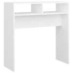Vidaxl table console blanc 78x30x80 cm bois d'ing�nierie