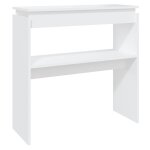 Vidaxl table console blanc 80x30x80 cm bois d'ing�nierie
