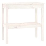 Vidaxl table console blanc 80x40x75 cm bois de pin solide