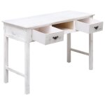 Vidaxl table console blanc antique 110 x 45 x 76 cm bois