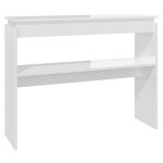 Vidaxl table console blanc brillant 102x30x80 cm bois d'ing�nierie