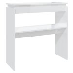 Vidaxl table console blanc brillant 80x30x80 cm bois d'ingnierie