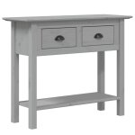 Vidaxl table console bodo gris 91x35x74 cm bois de pin massif Vidaxl table console bodo gris 91x35x74 cm bois de pin massif