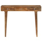 Vidaxl table console bois de manguier massif 102x30x79 cm