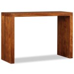 Vidaxl table console bois massif avec finition miel 110x40x76 cm