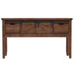 Vidaxl table console bois massif de sapin 131 x 35, 5 x 75 cm marron