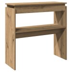 Vidaxl table console ch�ne artisanal 80x30x80 cm bois d'ing�nierie