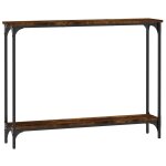 Vidaxl table console ch�ne fum� 100x22, 5x75 cm bois d'ing�nierie