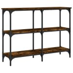 Vidaxl table console ch�ne fum� 100x29x75 cm bois d'ing�nierie