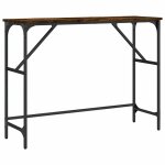 Vidaxl table console ch�ne fum� 100x32x75 cm bois d'ing�nierie
