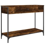 Vidaxl table console ch�ne fum� 100x34, 5x75 cm bois d'ing�nierie