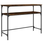 Vidaxl table console ch�ne fum� 100x35, 5x75 cm bois d'ing�nierie