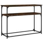 Vidaxl table console ch�ne fum� 100x35, 5x75 cm bois d'ing�nierie